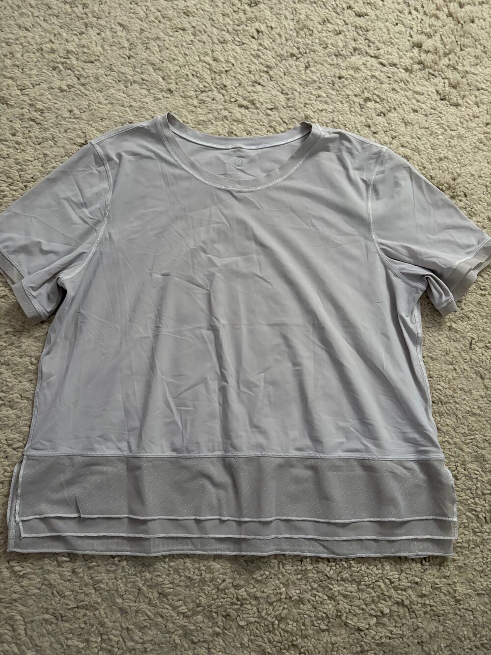 LULULEMON Grey T-shirt Polka Dot